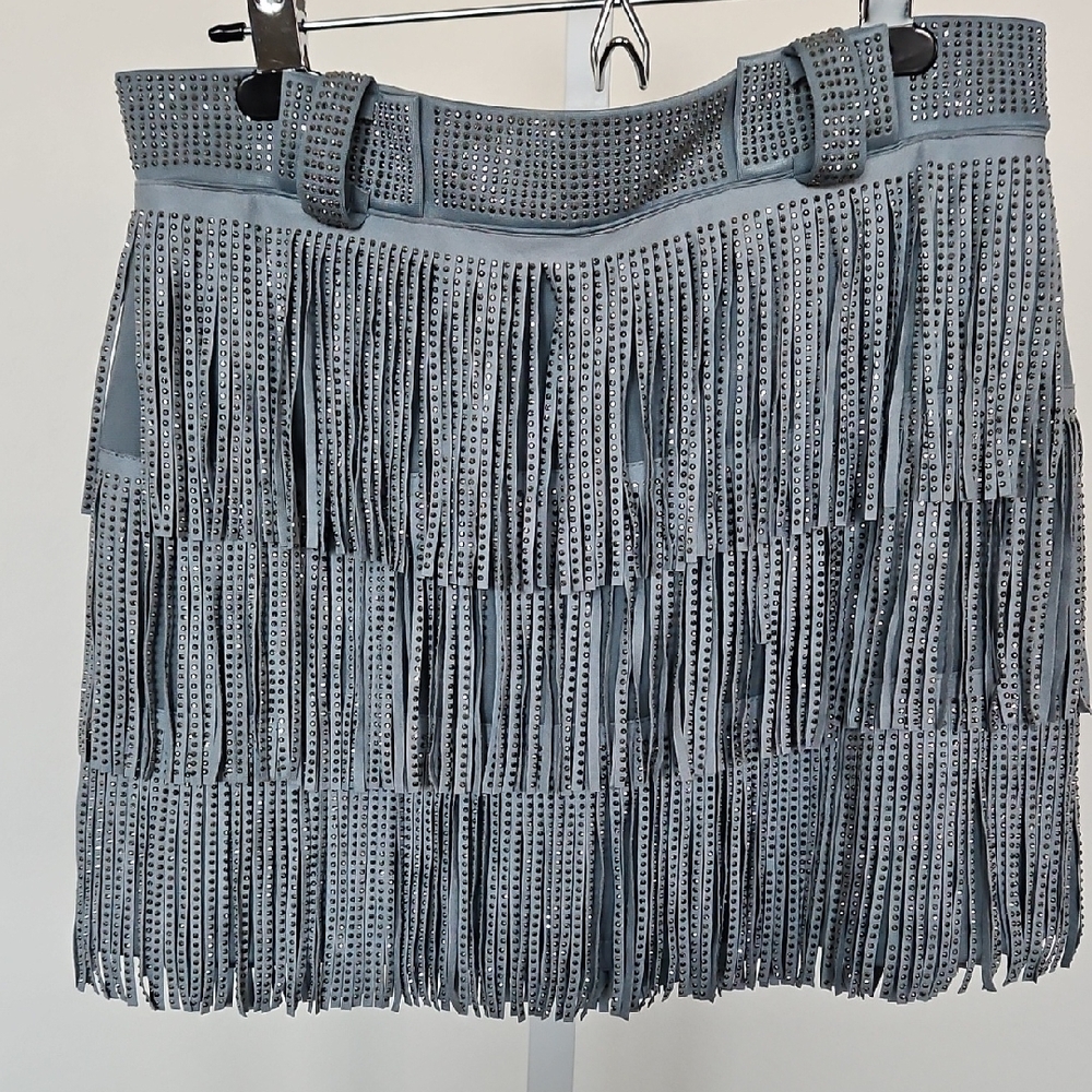 Chic Light Blue Fringe Mini *Skort*